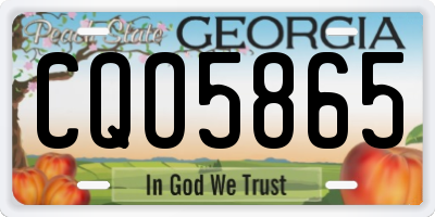 GA license plate CQO5865
