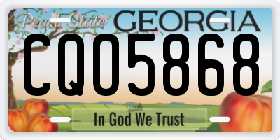 GA license plate CQO5868