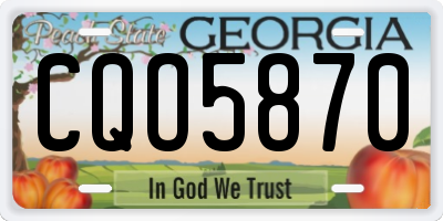 GA license plate CQO5870