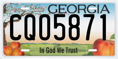 GA license plate CQO5871