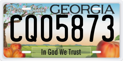 GA license plate CQO5873