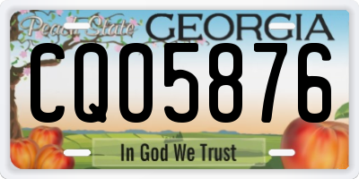 GA license plate CQO5876
