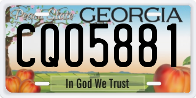 GA license plate CQO5881