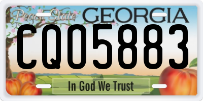 GA license plate CQO5883