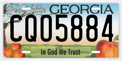 GA license plate CQO5884