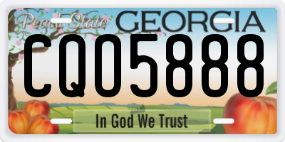 GA license plate CQO5888