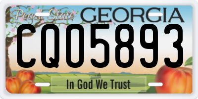 GA license plate CQO5893