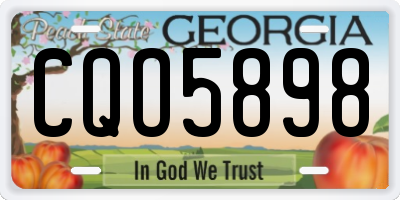 GA license plate CQO5898