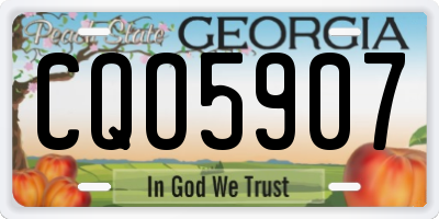 GA license plate CQO5907