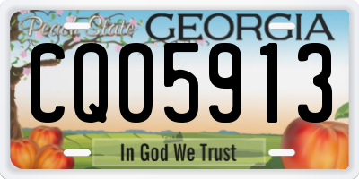 GA license plate CQO5913