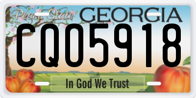GA license plate CQO5918