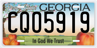 GA license plate CQO5919