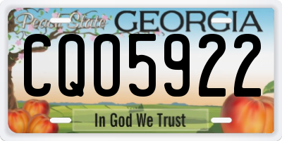 GA license plate CQO5922