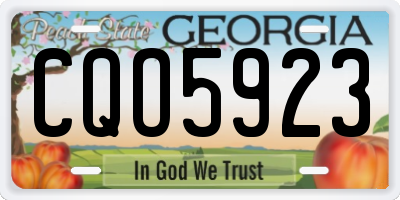 GA license plate CQO5923