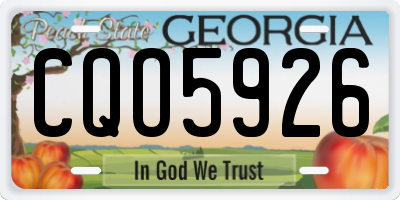 GA license plate CQO5926