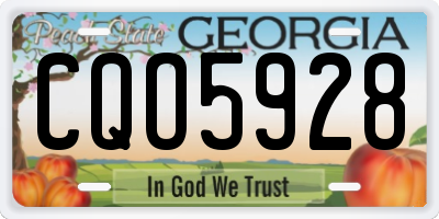 GA license plate CQO5928