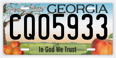 GA license plate CQO5933