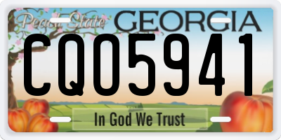 GA license plate CQO5941