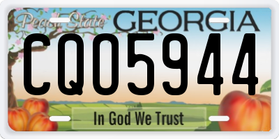 GA license plate CQO5944