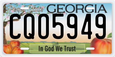 GA license plate CQO5949