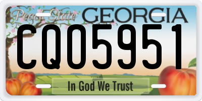GA license plate CQO5951