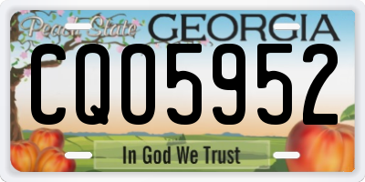 GA license plate CQO5952