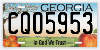 GA license plate CQO5953