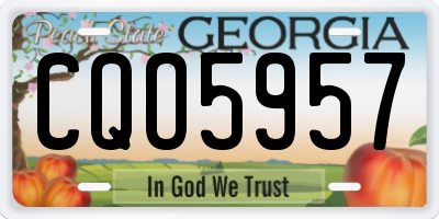 GA license plate CQO5957