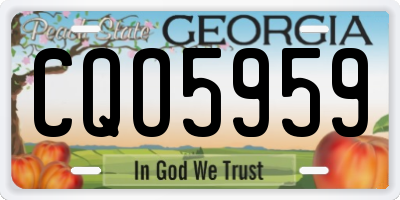 GA license plate CQO5959