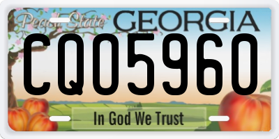GA license plate CQO5960