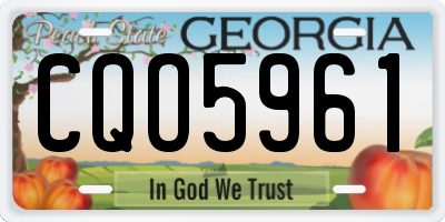 GA license plate CQO5961