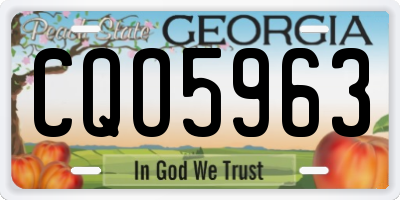 GA license plate CQO5963