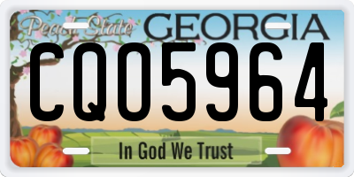 GA license plate CQO5964