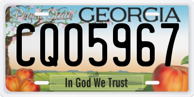GA license plate CQO5967
