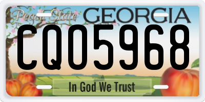 GA license plate CQO5968