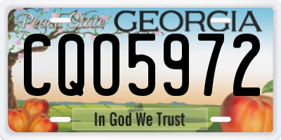 GA license plate CQO5972