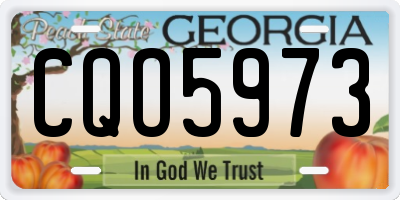 GA license plate CQO5973