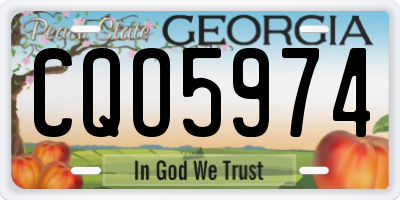 GA license plate CQO5974