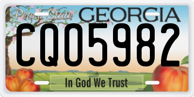 GA license plate CQO5982