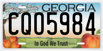 GA license plate CQO5984