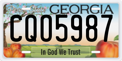 GA license plate CQO5987