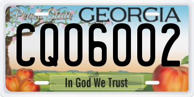 GA license plate CQO6002