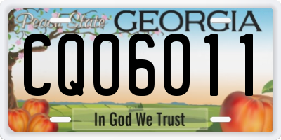 GA license plate CQO6011