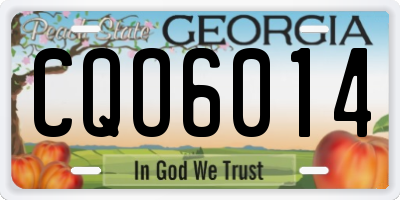 GA license plate CQO6014