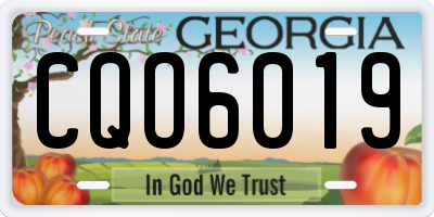 GA license plate CQO6019