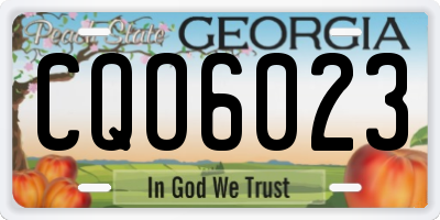 GA license plate CQO6023
