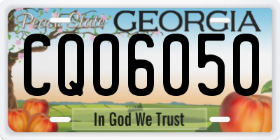 GA license plate CQO6050