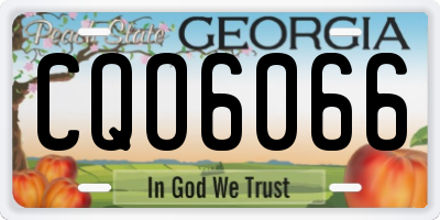 GA license plate CQO6066