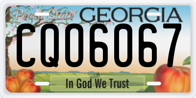 GA license plate CQO6067