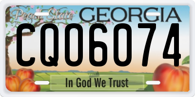 GA license plate CQO6074